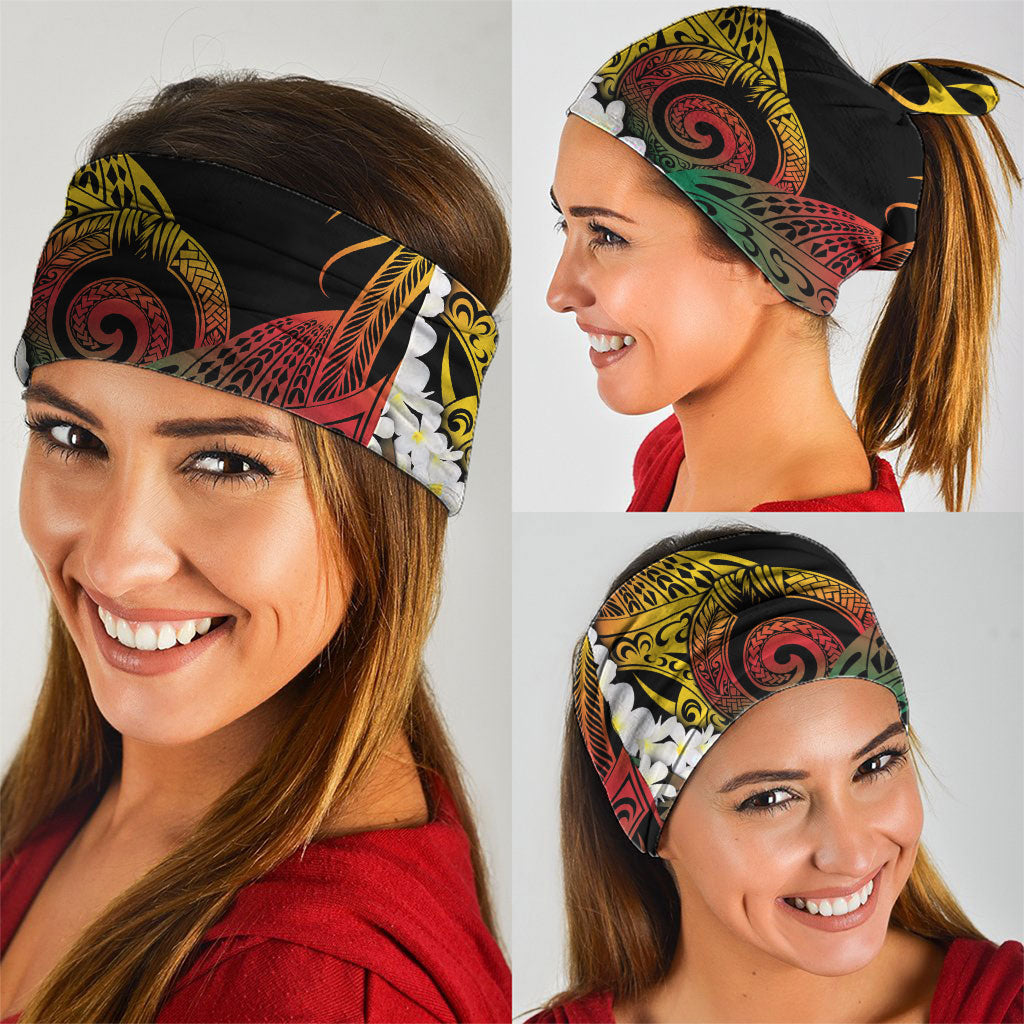 Piko Hawaiian Neck Gaiter Gradient Spiral Plumeria Tribal Patterns