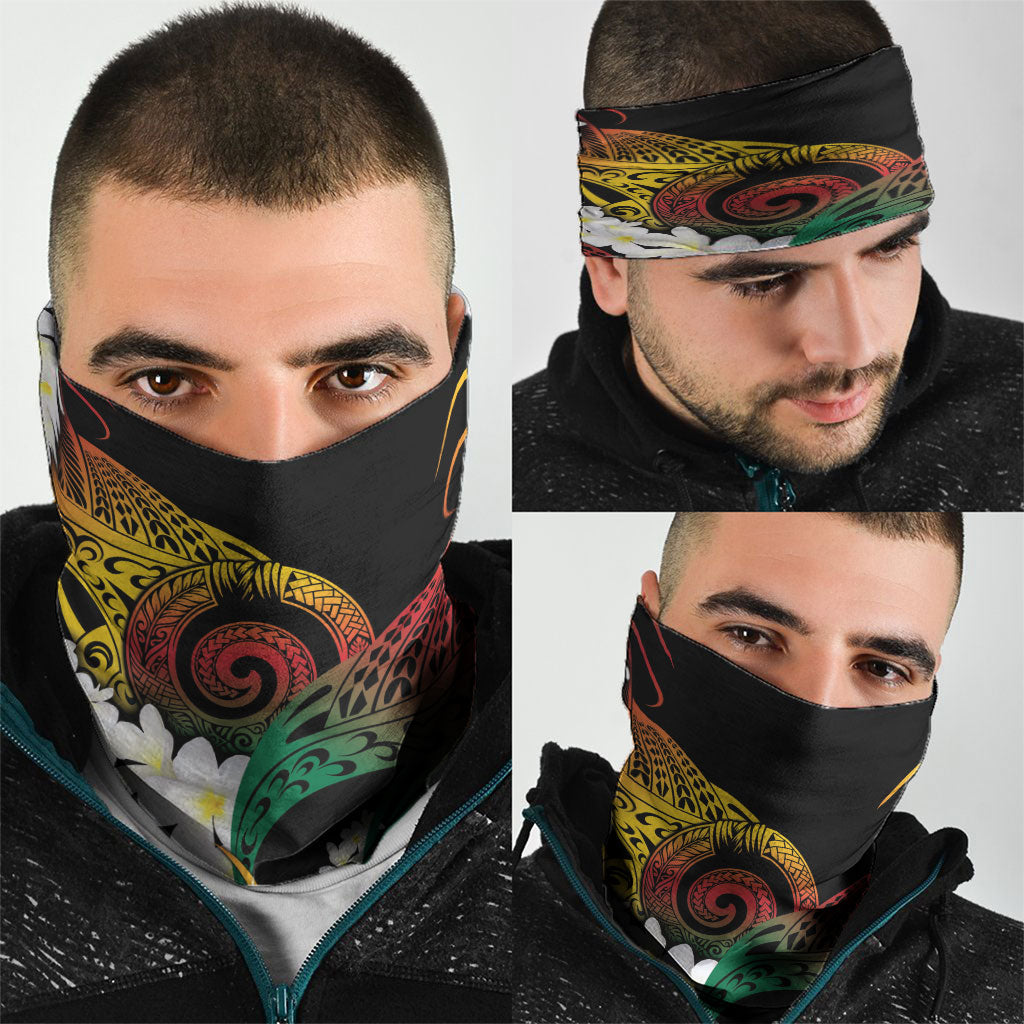 Piko Hawaiian Neck Gaiter Gradient Spiral Plumeria Tribal Patterns