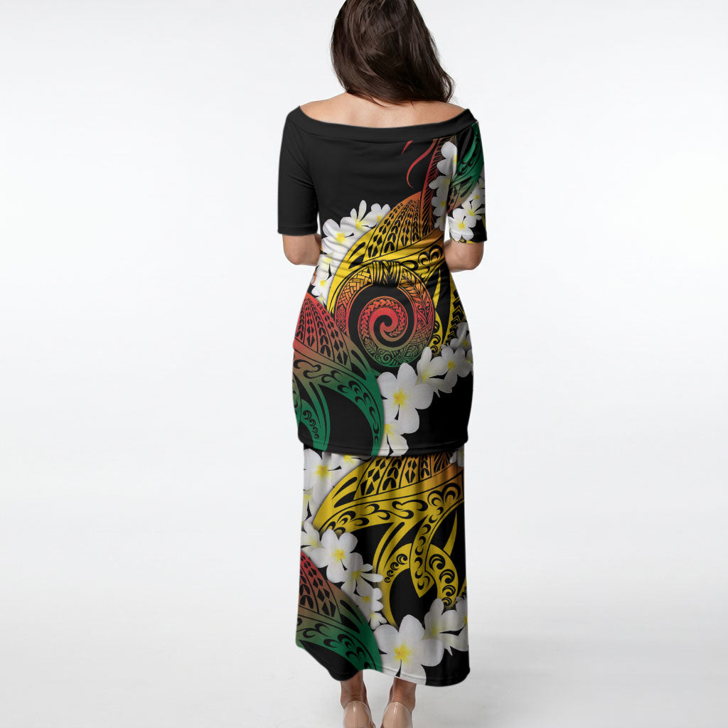 Piko Hawaiian Puletasi Gradient Spiral Plumeria Tribal Patterns