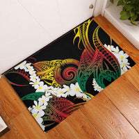 Piko Hawaiian Rubber Doormat Gradient Spiral Plumeria Tribal Patterns