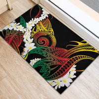 Piko Hawaiian Rubber Doormat Gradient Spiral Plumeria Tribal Patterns