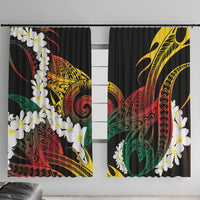 Piko Hawaiian Window Curtain Gradient Spiral Plumeria Tribal Patterns