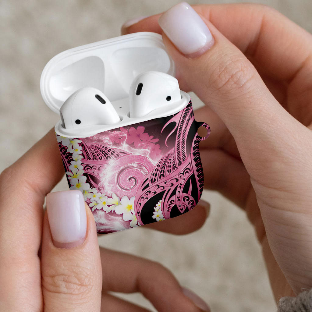 Piko Hawaiian AirPods Case Pink Galaxy Spiral Plumeria Tribal Patterns