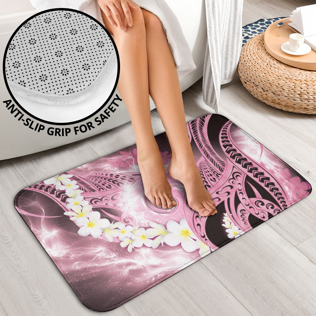 Piko Hawaiian Bathroom Set Pink Galaxy Spiral Plumeria Tribal Patterns
