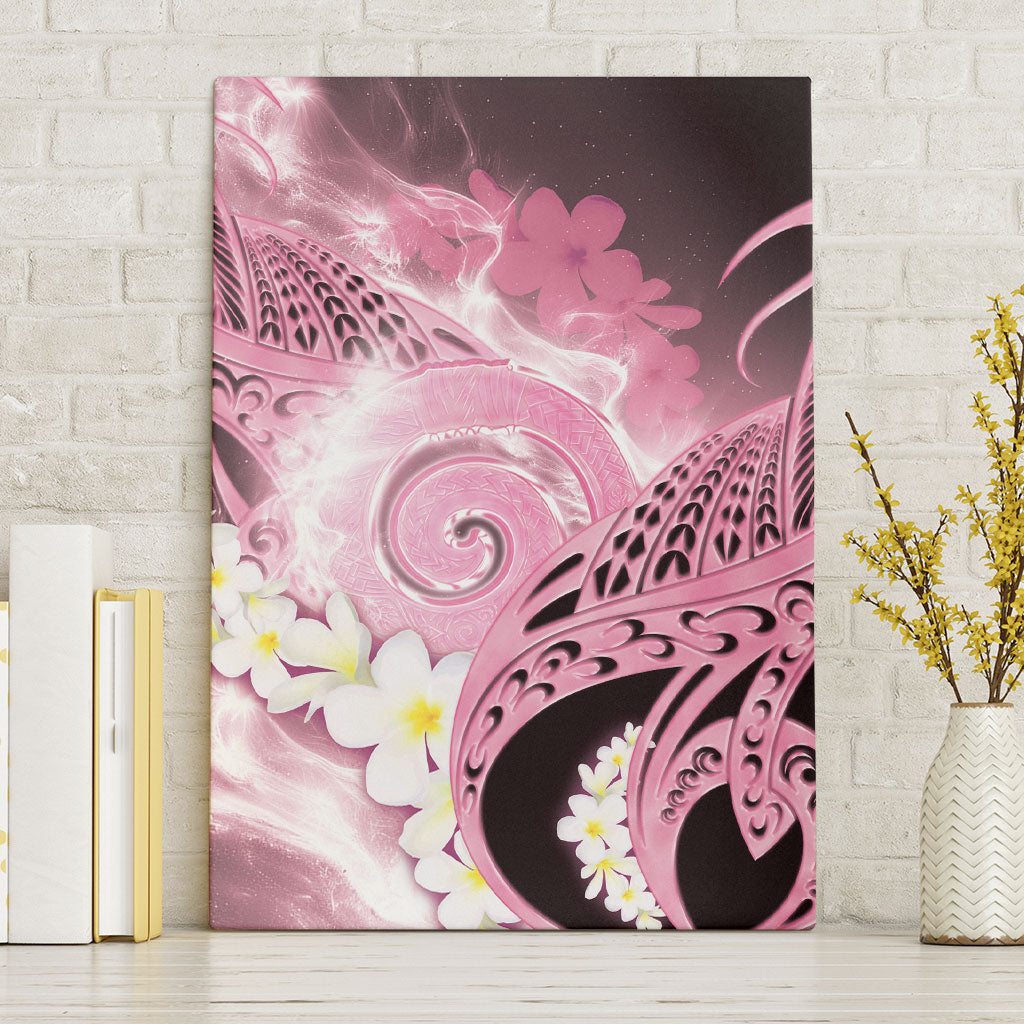 Piko Hawaiian Canvas Wall Art Pink Galaxy Spiral Plumeria Tribal Patterns DT05 Without Frame Pink - Polynesian Pride