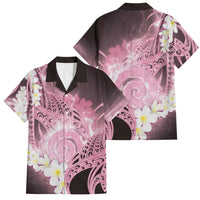 Piko Hawaiian Family Matching Mermaid Dress and Hawaiian Shirt Pink Galaxy Spiral Plumeria Tribal Patterns
