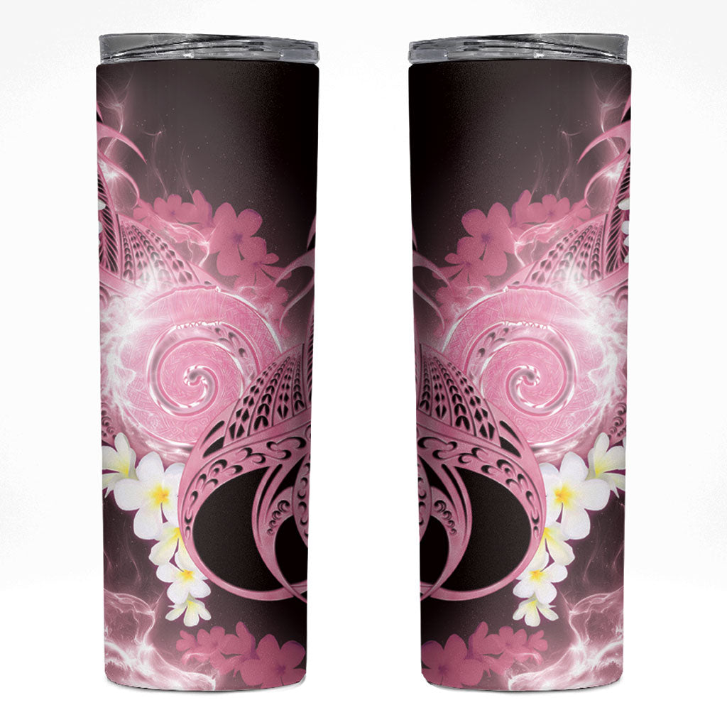 Piko Hawaiian Skinny Tumbler Pink Galaxy Spiral Plumeria Tribal Patterns