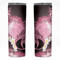Piko Hawaiian Skinny Tumbler Pink Galaxy Spiral Plumeria Tribal Patterns