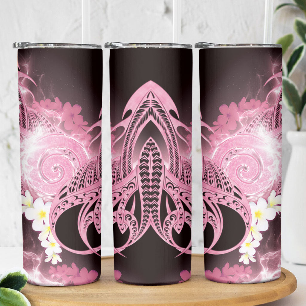 Piko Hawaiian Skinny Tumbler Pink Galaxy Spiral Plumeria Tribal Patterns