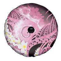 Piko Hawaiian Spare Tire Cover Pink Galaxy Spiral Plumeria Tribal Patterns