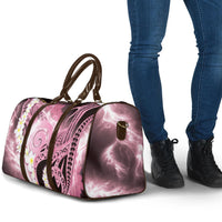 Piko Hawaiian Travel Bag Pink Galaxy Spiral Plumeria Tribal Patterns