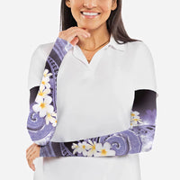 Piko Hawaiian Arm Sleeves Purple Galaxy Spiral Plumeria Tribal Patterns