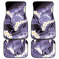 Piko Hawaiian Car Mats Purple Galaxy Spiral Plumeria Tribal Patterns