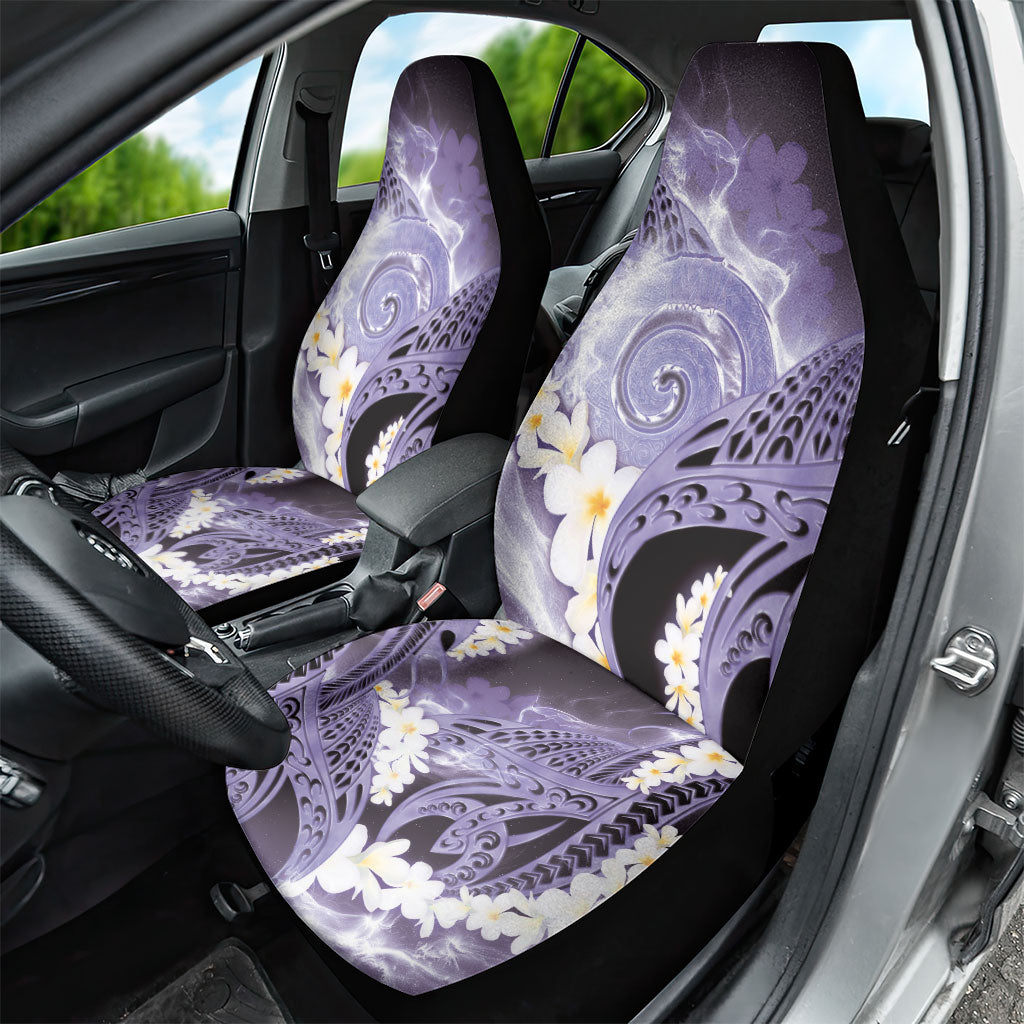 Piko Hawaiian Car Seat Cover Purple Galaxy Spiral Plumeria Tribal Patterns