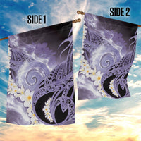 Piko Hawaiian Garden Flag Purple Galaxy Spiral Plumeria Tribal Patterns