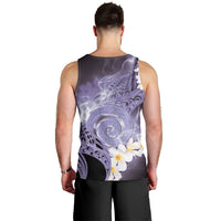 Piko Hawaiian Men Tank Top Purple Galaxy Spiral Plumeria Tribal Patterns