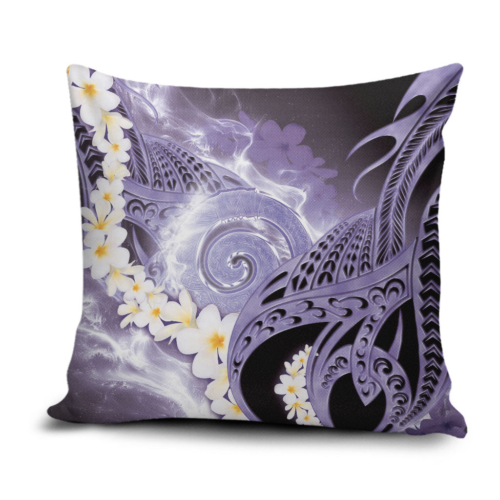Piko Hawaiian Pillow Cover Purple Galaxy Spiral Plumeria Tribal Patterns