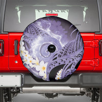 Piko Hawaiian Spare Tire Cover Purple Galaxy Spiral Plumeria Tribal Patterns