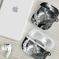 Piko Hawaiian AirPods Case Monochrome Galaxy Spiral Plumeria Tribal Patterns