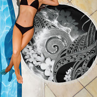 Piko Hawaiian Beach Blanket Monochrome Galaxy Spiral Plumeria Tribal Patterns