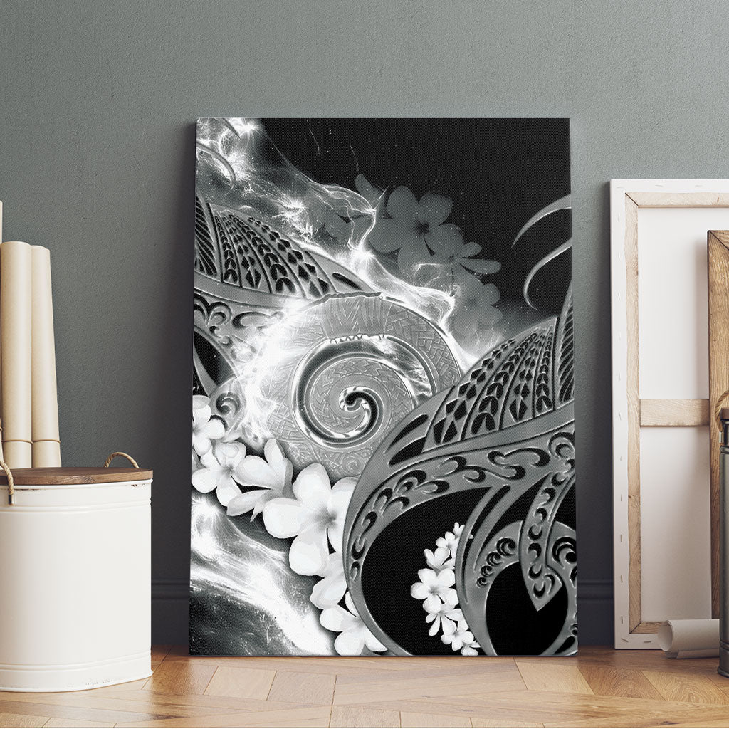 Piko Hawaiian Canvas Wall Art Monochrome Galaxy Spiral Plumeria Tribal Patterns