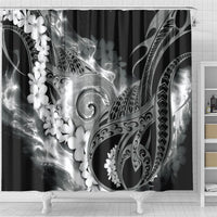Piko Hawaiian Shower Curtain Monochrome Galaxy Spiral Plumeria Tribal Patterns
