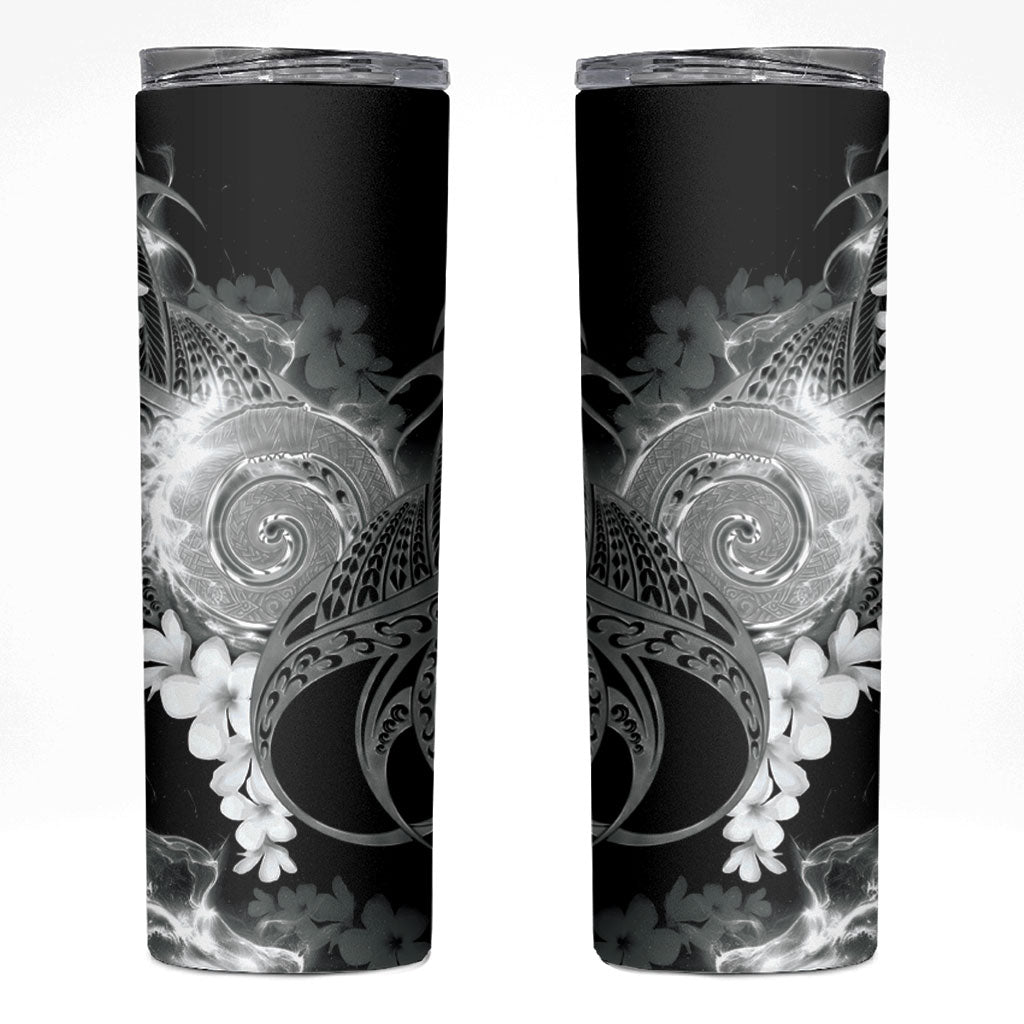 Piko Hawaiian Skinny Tumbler Monochrome Galaxy Spiral Plumeria Tribal Patterns
