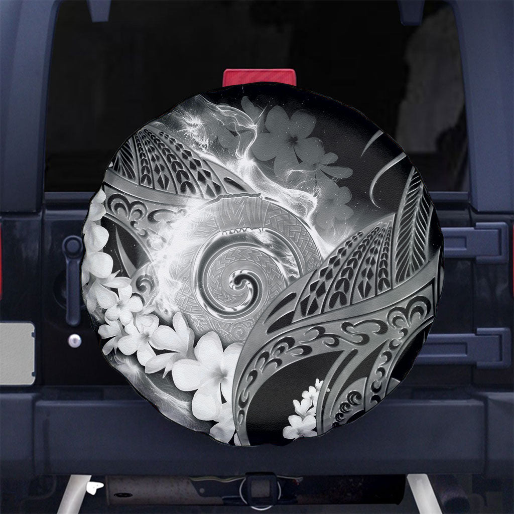 Piko Hawaiian Spare Tire Cover Monochrome Galaxy Spiral Plumeria Tribal Patterns