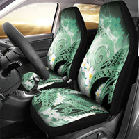 Piko Hawaiian Car Seat Cover Green Galaxy Spiral Plumeria Tribal Patterns
