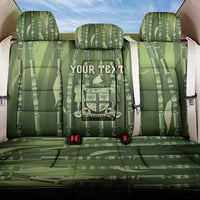 Personalised Fiji Language Week Sugarcane Masi Back Car Seat Cover Green Tapa Tribal Pattern