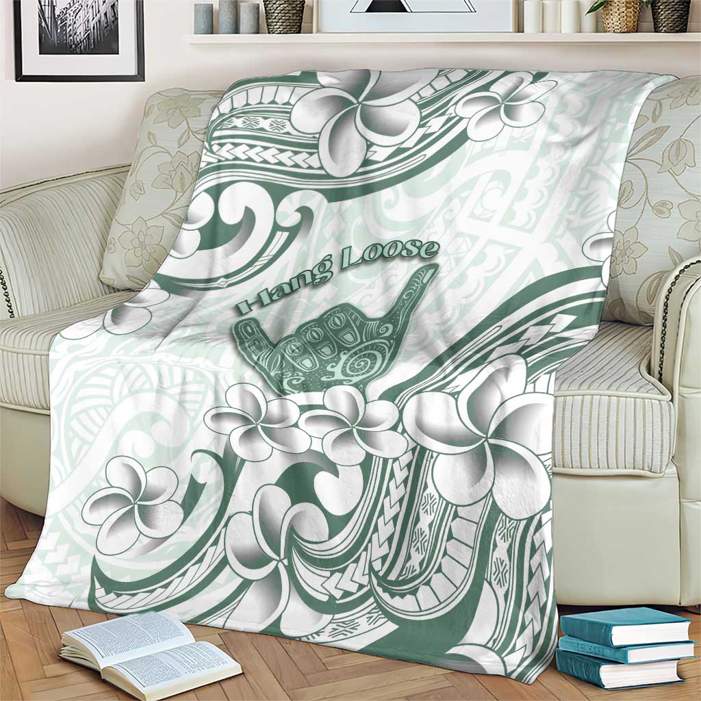 Aloha Hawaii Shaka Blanket Hang Loose Mint Version - Polynesian Pride