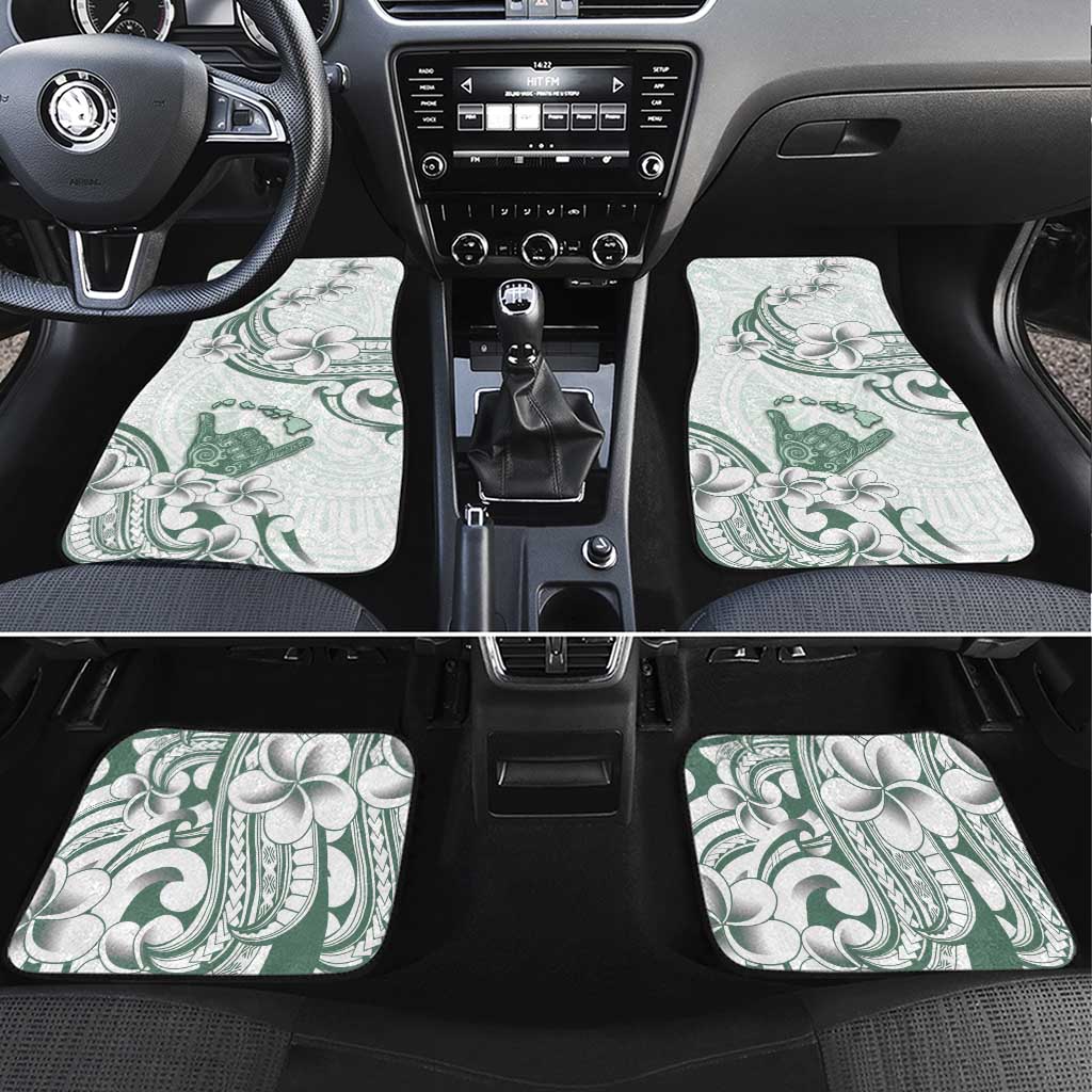 Aloha Hawaii Shaka Car Mats Hang Loose Mint Version - Polynesian Pride
