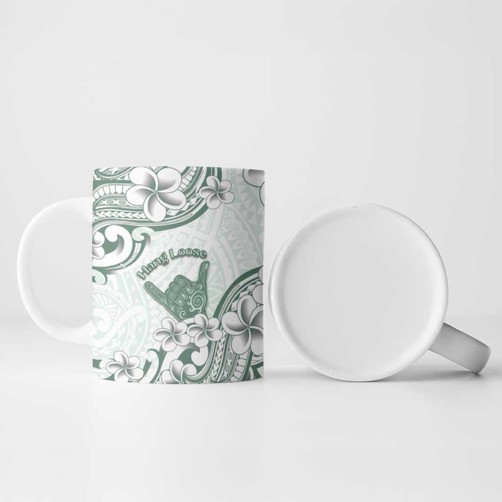 Aloha Hawaii Shaka Ceramic Mug Hang Loose Mint Version - Polynesian Pride