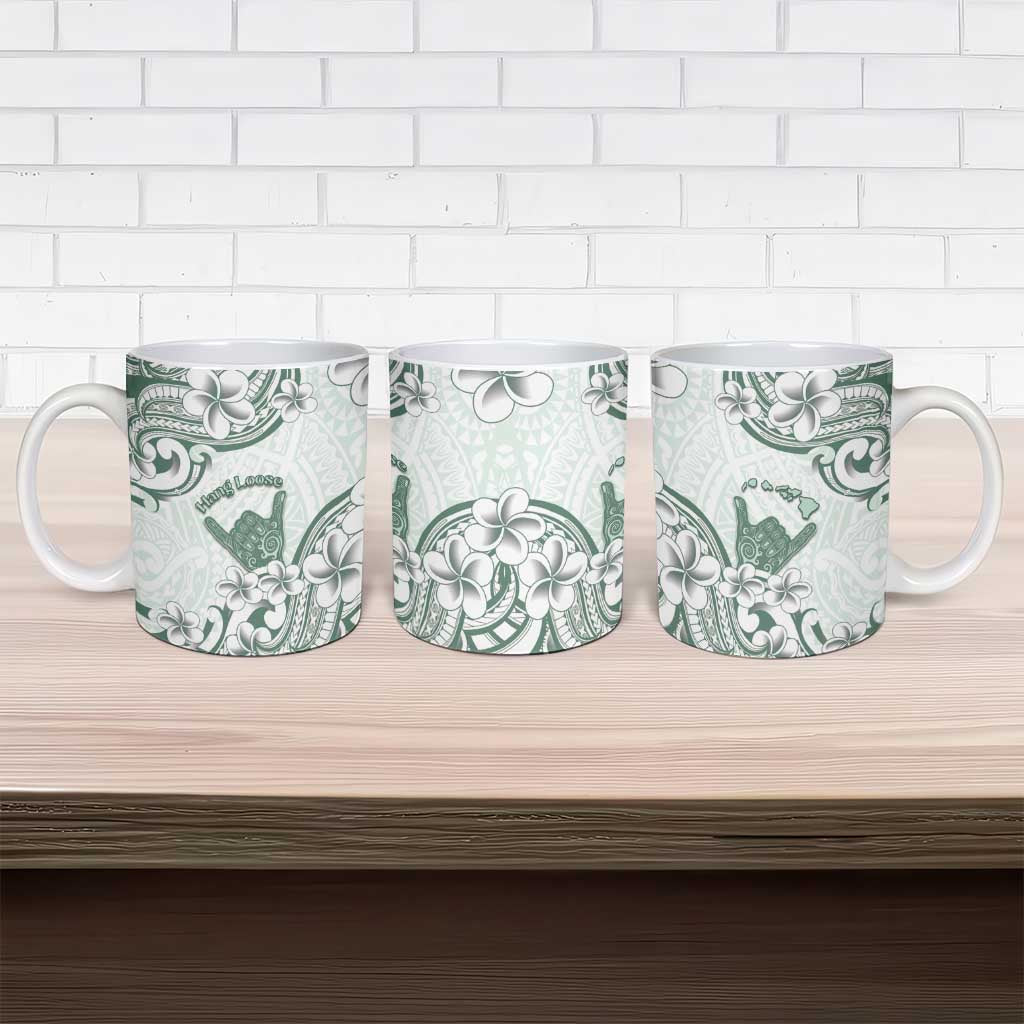 Aloha Hawaii Shaka Ceramic Mug Hang Loose Mint Version - Polynesian Pride
