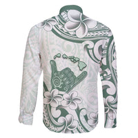 Aloha Hawaii Shaka Family Matching Mermaid Dress and Hawaiian Shirt Hang Loose Mint Version - Polynesian Pride