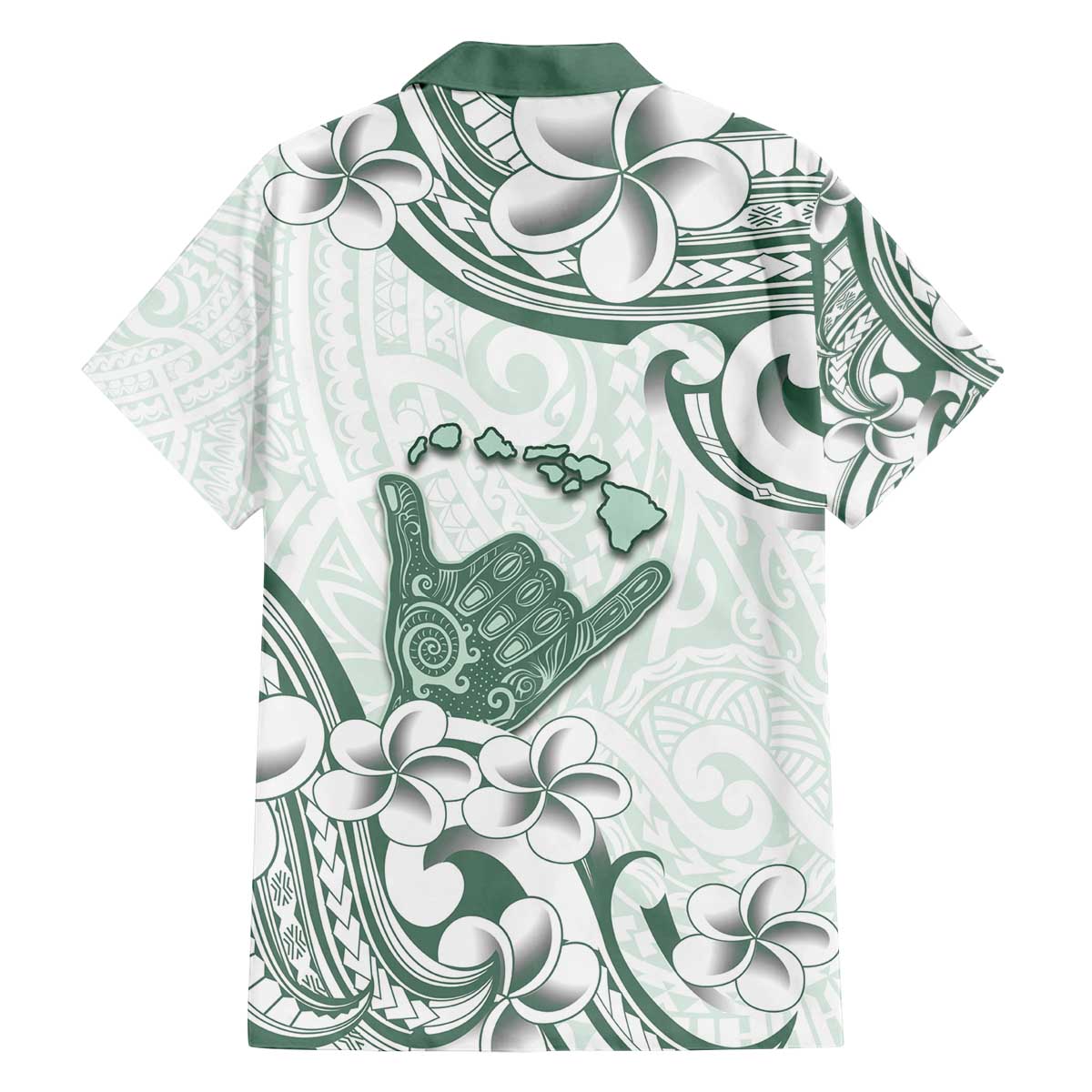 Aloha Hawaii Shaka Family Matching Off The Shoulder Long Sleeve Dress and Hawaiian Shirt Hang Loose Mint Version DT05 - Polynesian Pride