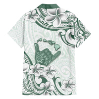 Aloha Hawaii Shaka Family Matching Off The Shoulder Long Sleeve Dress and Hawaiian Shirt Hang Loose Mint Version DT05 - Polynesian Pride