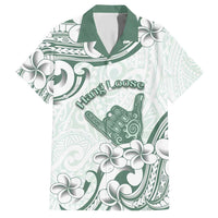 Aloha Hawaii Shaka Family Matching Short Sleeve Bodycon Dress and Hawaiian Shirt Hang Loose Mint Version DT05 Dad's Shirt - Short Sleeve Mint - Polynesian Pride