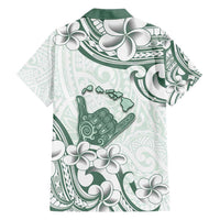 Aloha Hawaii Shaka Family Matching Short Sleeve Bodycon Dress and Hawaiian Shirt Hang Loose Mint Version DT05 - Polynesian Pride