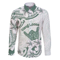 Aloha Hawaii Shaka Family Matching Summer Maxi Dress and Hawaiian Shirt Hang Loose Mint Version - Polynesian Pride