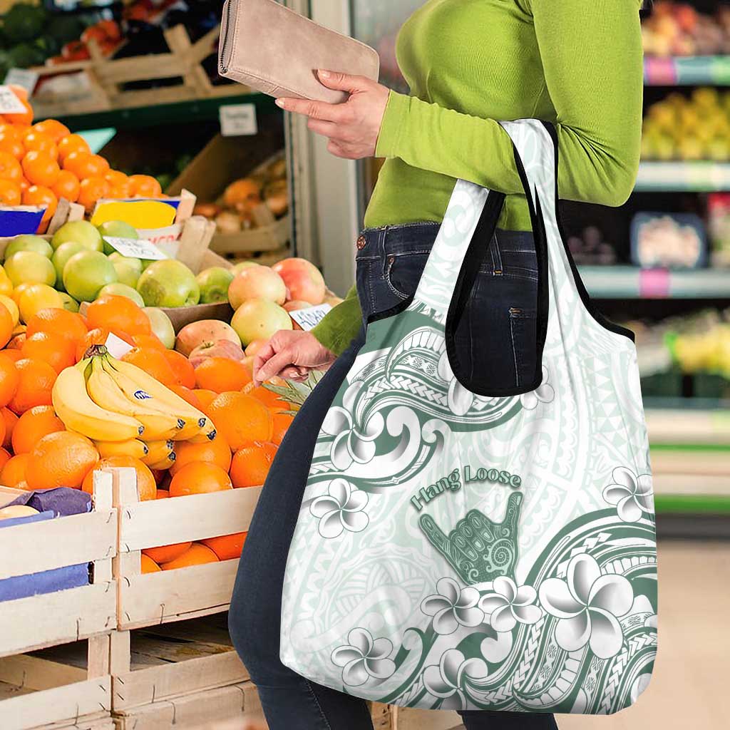 Aloha Hawaii Shaka Grocery Bag Hang Loose Mint Version - Polynesian Pride