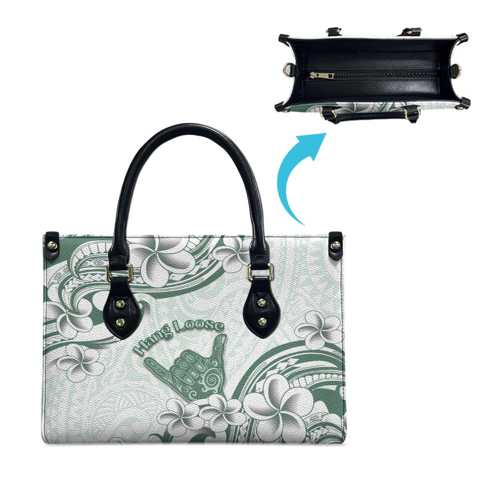 Aloha Hawaii Shaka Leather Bag Hang Loose Mint Version - Polynesian Pride
