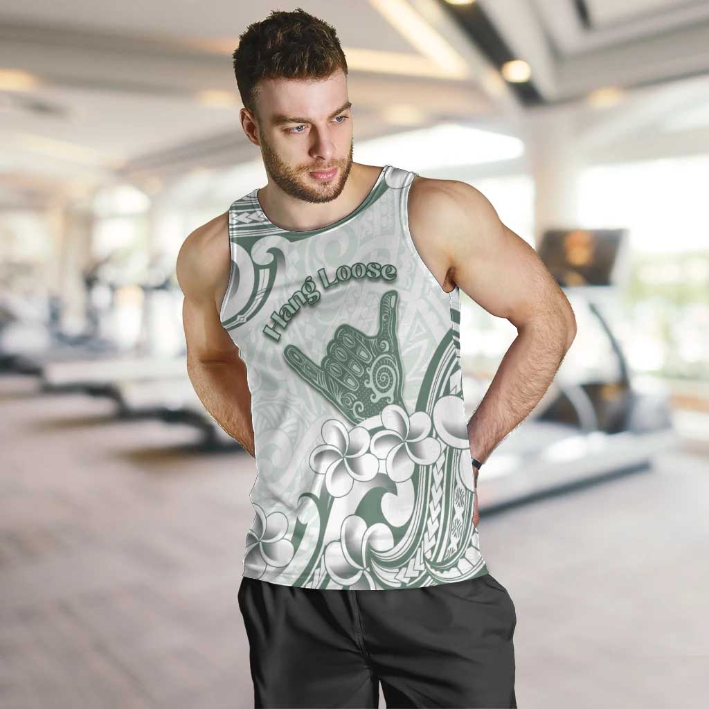 Aloha Hawaii Shaka Men Tank Top Hang Loose Mint Version - Polynesian Pride