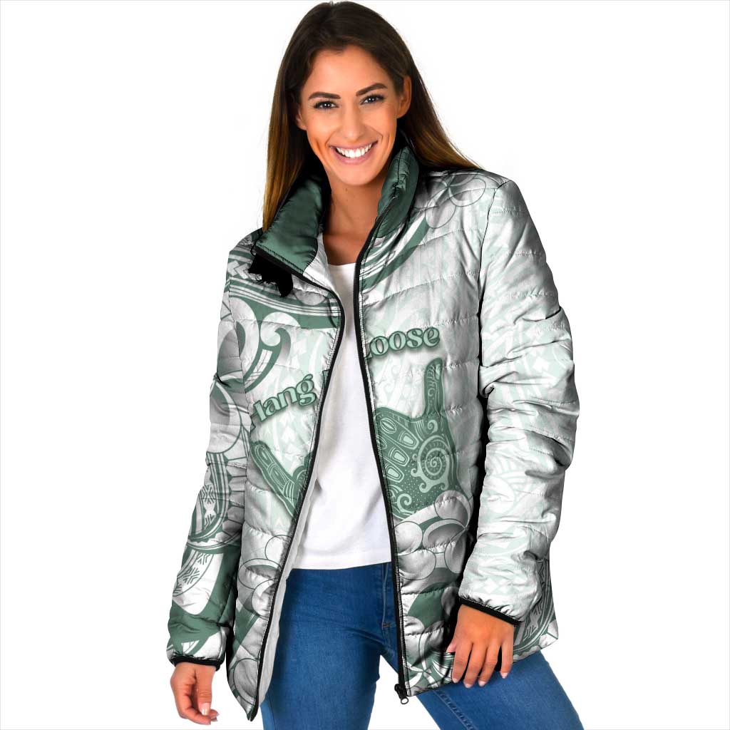Aloha Hawaii Shaka Padded Jacket Hang Loose Mint Version - Polynesian Pride
