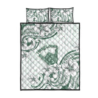 Aloha Hawaii Shaka Quilt Bed Set Hang Loose Mint Version - Polynesian Pride