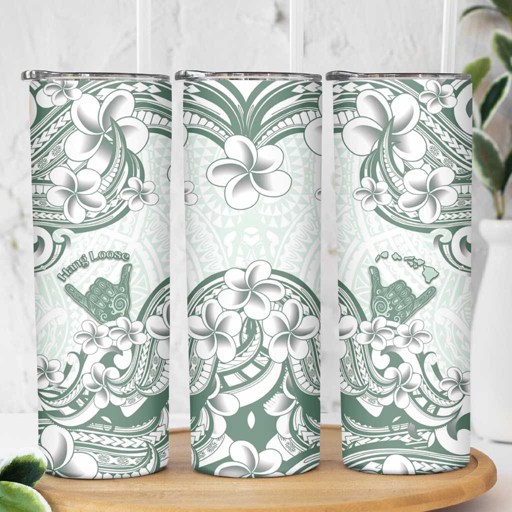Aloha Hawaii Shaka Skinny Tumbler Hang Loose Mint Version - Polynesian Pride