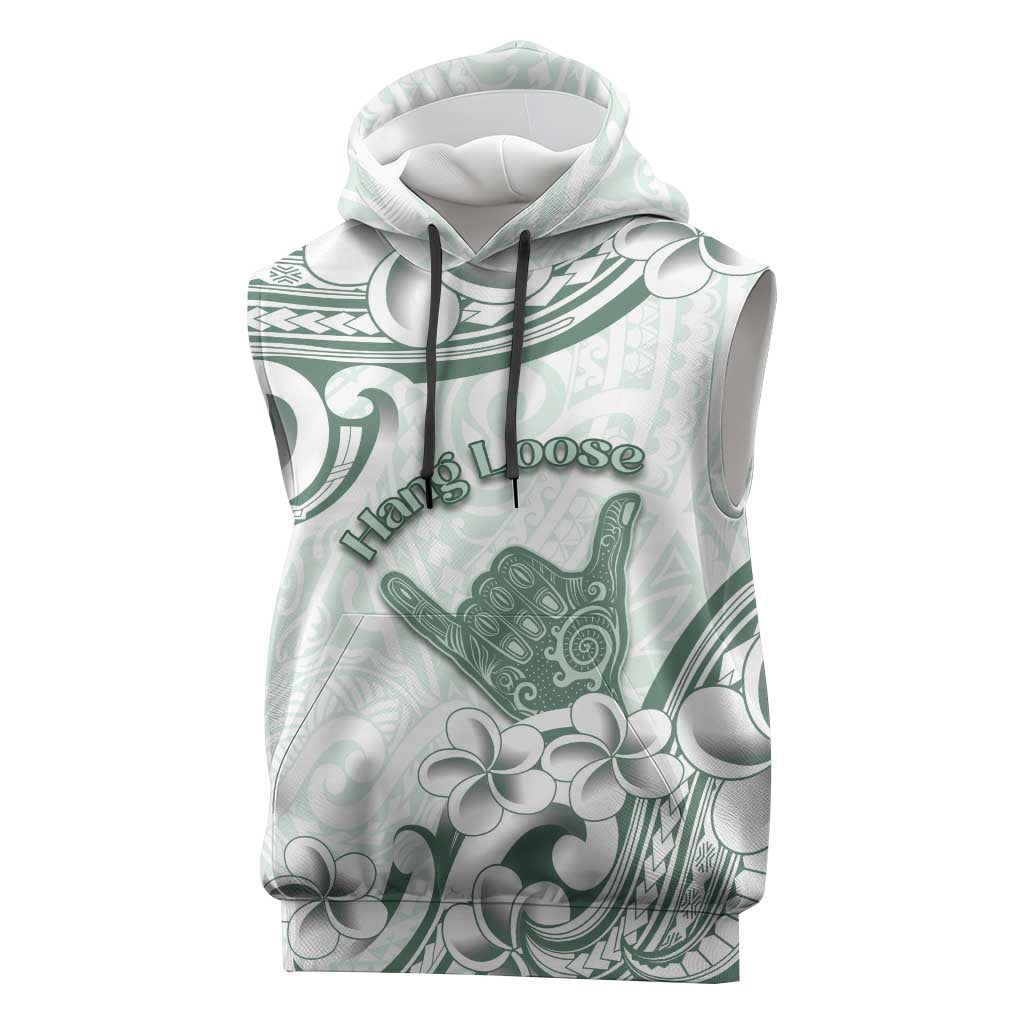 Aloha Hawaii Shaka Sleeveless Hoodie Hang Loose Mint Version - Polynesian Pride