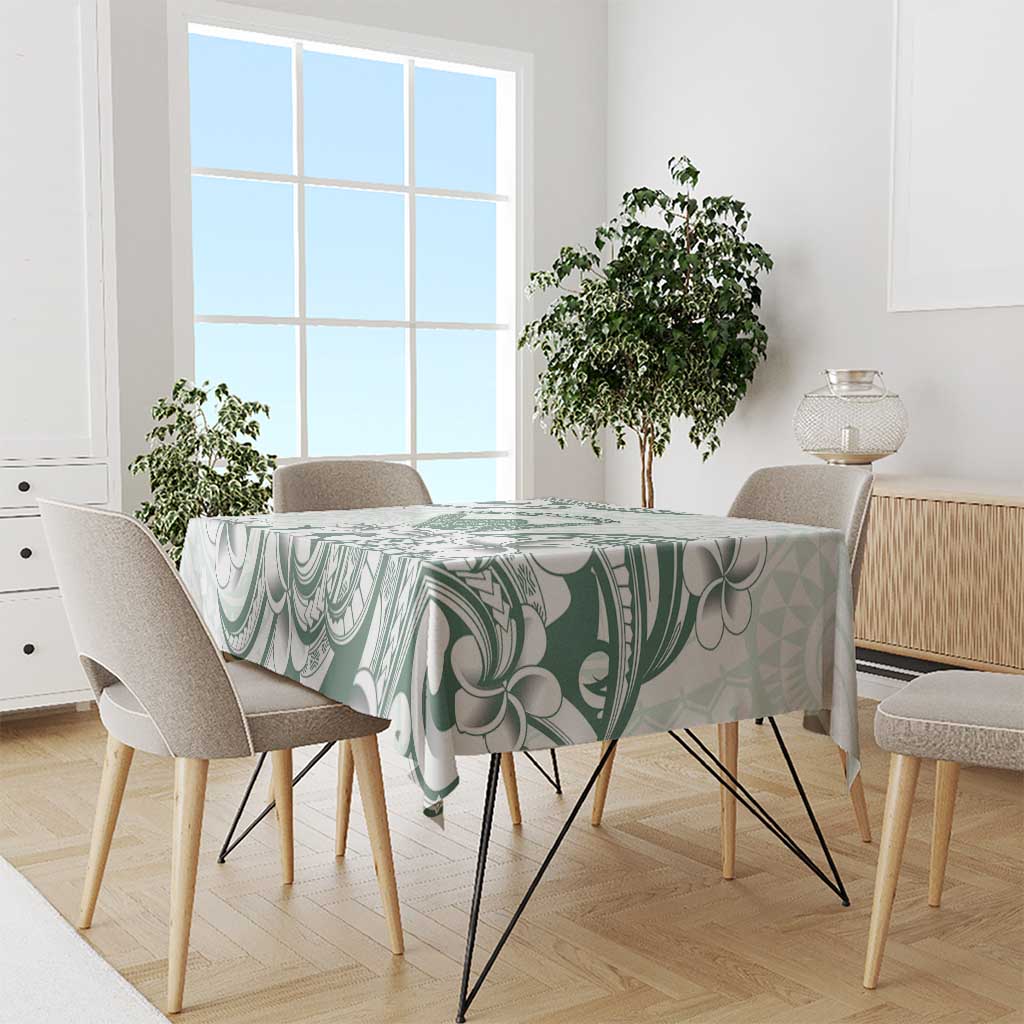 Aloha Hawaii Shaka Tablecloth Hang Loose Mint Version - Polynesian Pride