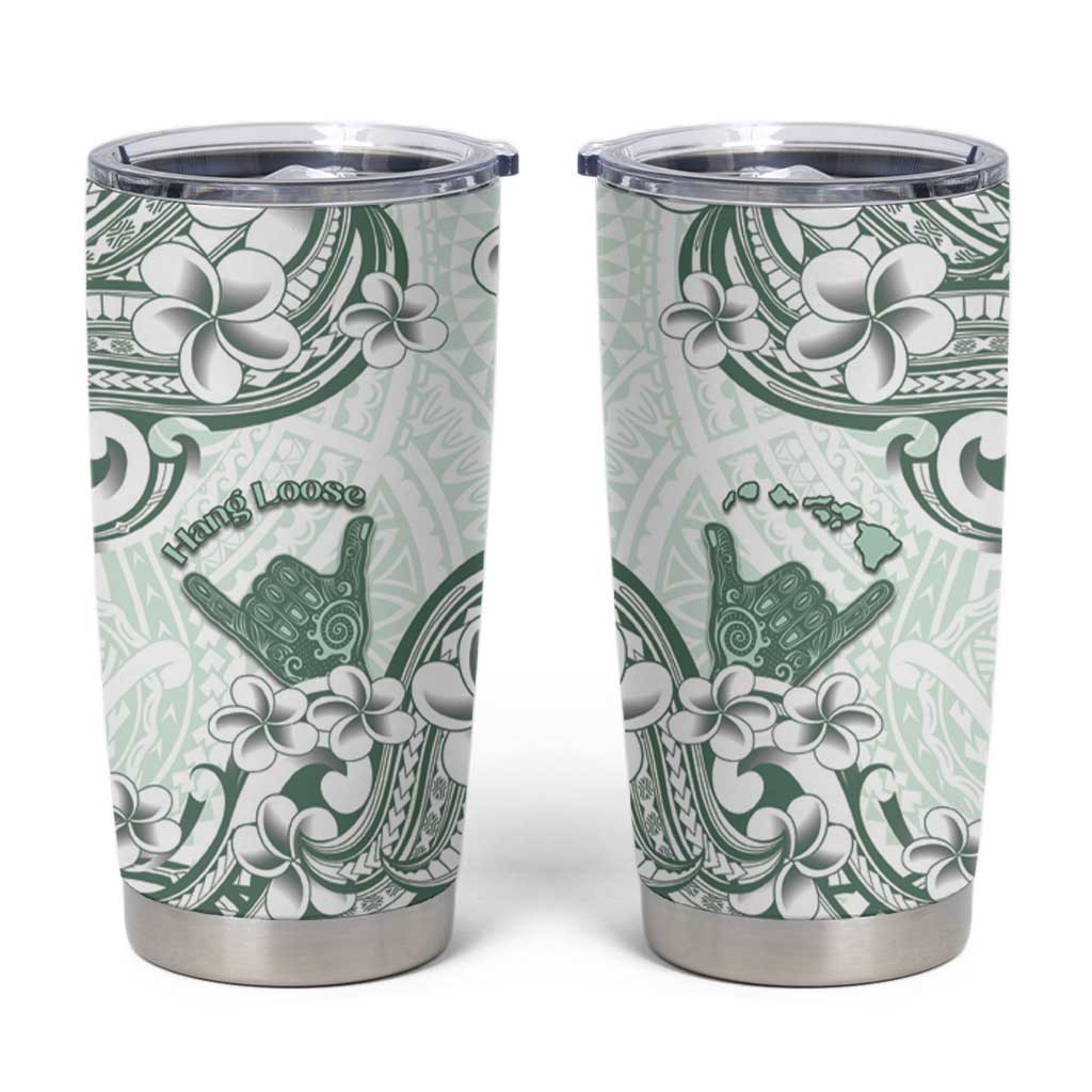 Aloha Hawaii Shaka Tumbler Cup Hang Loose Mint Version - Polynesian Pride