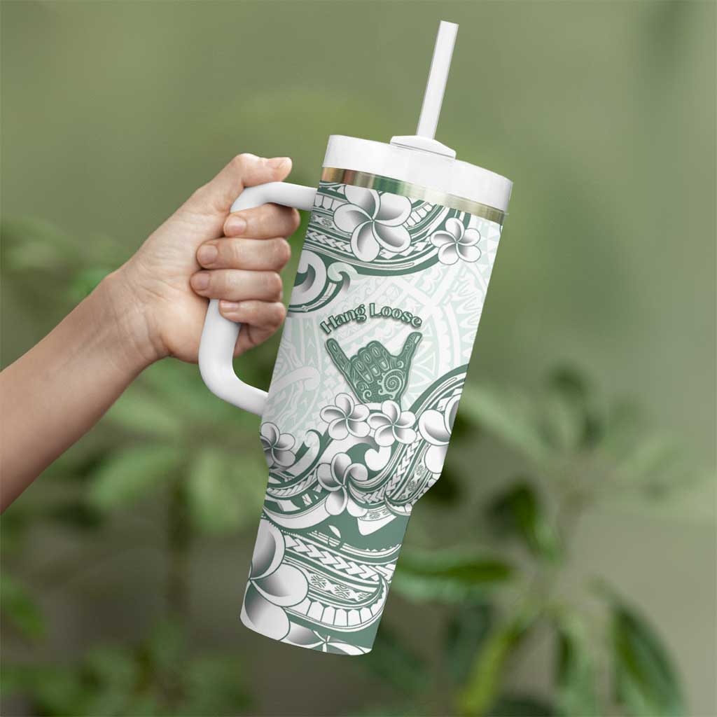 Aloha Hawaii Shaka Tumbler With Handle Hang Loose Mint Version - Polynesian Pride